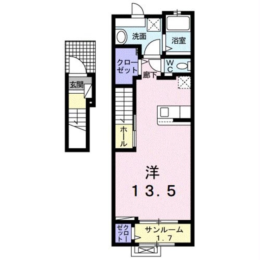 間取図 プラシード・カーサA