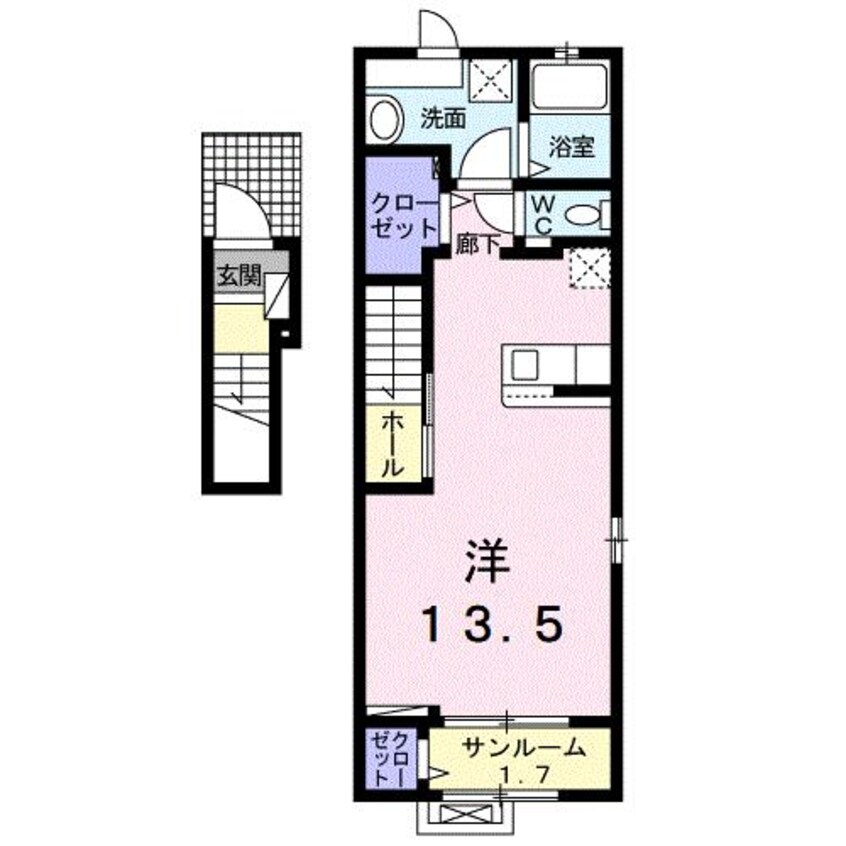 間取図 プラシード・カーサB