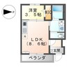 シェルル鏡 1LDKの間取り