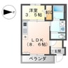シェルル鏡 1LDKの間取り