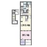 レジデンス唐津Ⅱ 1LDKの間取り