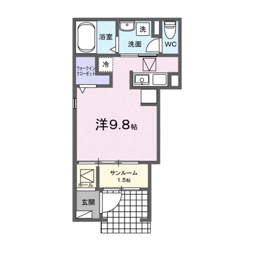 間取図 ウィンズ・ウエストⅠ