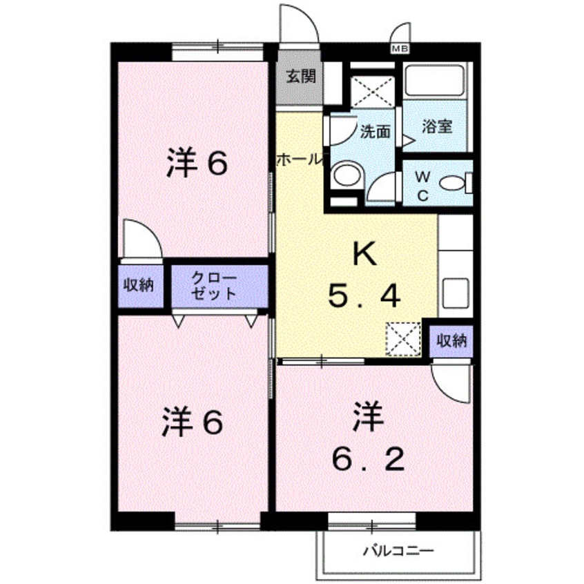 間取図 和歌山線/下兵庫駅 徒歩1分 1階 築29年