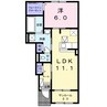 ルミエール岩出　Ⅰ 1LDKの間取り