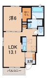 アーイラみなみＨ－１ 1LDKの間取り