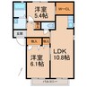 和歌山線/高野口駅 徒歩13分 2階 築21年 2LDKの間取り