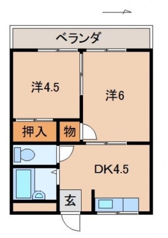 間取図 ルピナスかつらぎB
