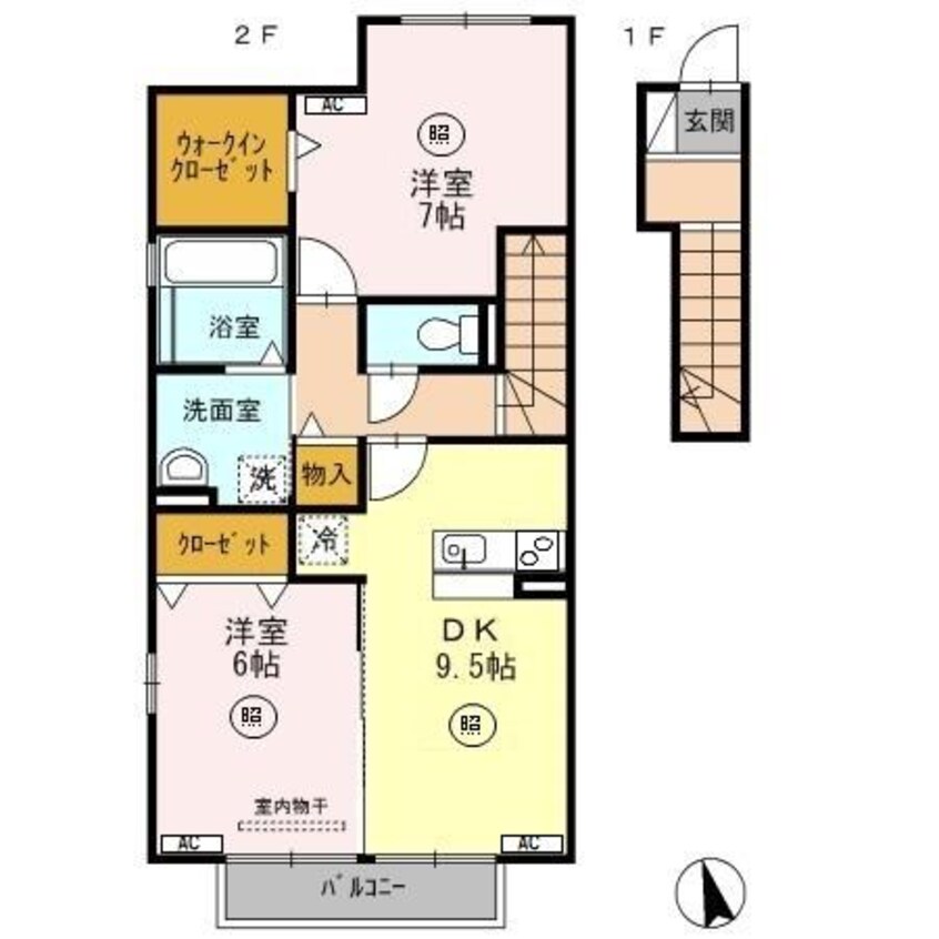 間取図 サンセール岩出