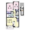 笹音Ⅱ 2LDKの間取り