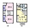 南海高野線/御幸辻駅 徒歩7分 1-2階 築28年 2LDKの間取り