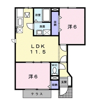 間取図 コモド・カーサたなかⅡ