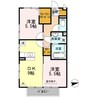 D-roomねごろ 2DKの間取り