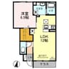 Ｄ-room下井阪南 1LDKの間取り