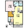Ｄ-room下井阪南 1LDKの間取り