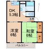 ハイム紀の川 2DKの間取り