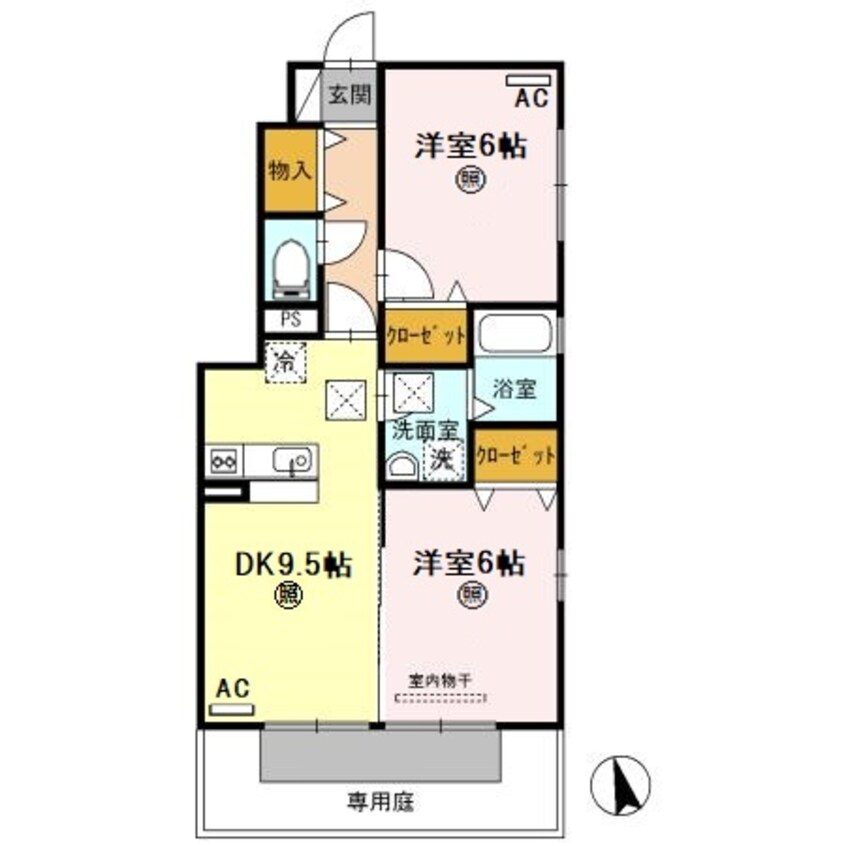 間取図 サンセール岩出