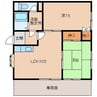 ハイム御幸台 2LDKの間取り