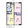 メゾンネイティブピーチ 2DKの間取り