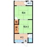 三佳マンション 2Kの間取り