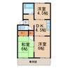 ビレッジオカムラ 3DKの間取り