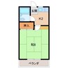 アップルハウス 1Kの間取り