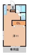 ハイツ橿山Ⅱ 1Rの間取り