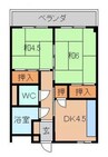 ハイツ佳苑（第１） 2DKの間取り