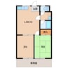 アスティー中村 2LDKの間取り