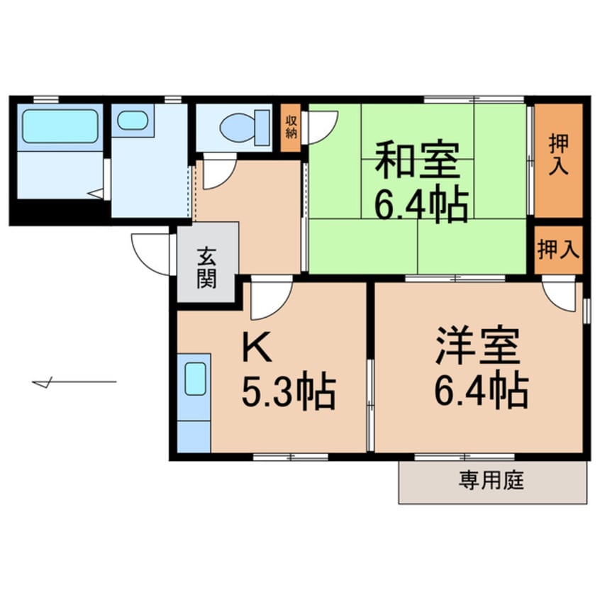 間取図 和歌山線/橋本駅 徒歩17分 1階 築31年