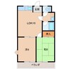 アスティー中村 2LDKの間取り