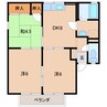 グリーンフルしらさぎ台 3DKの間取り