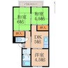 キタモリハイツ１号棟 3DKの間取り