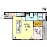 アルビネス田中町 1LDKの間取り