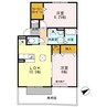 Libero道 2LDKの間取り
