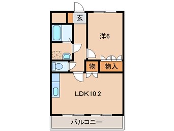 間取図 和歌山線/打田駅 徒歩10分 2階 築14年