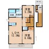 シャーメゾン有本 2LDKの間取り