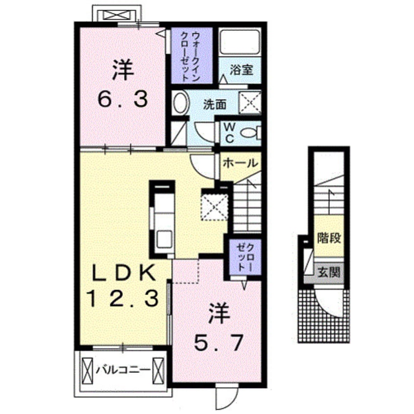 間取図 ケーズコート岩出