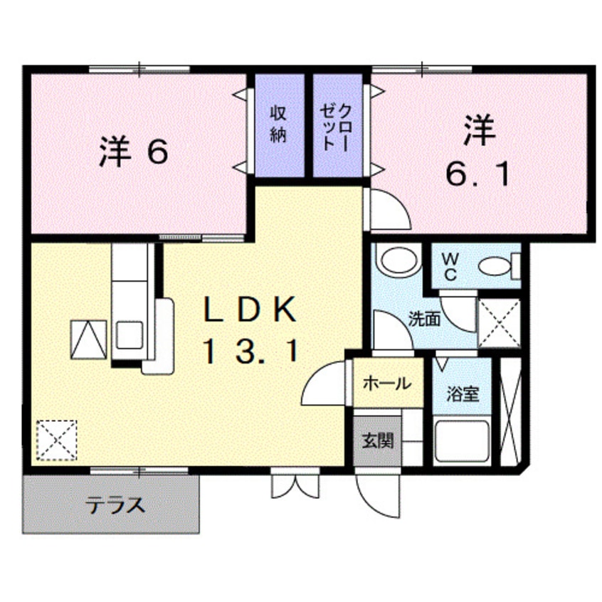 間取図 和歌山線/紀伊山田駅 徒歩19分 1階 築23年