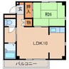 アーバンライフ紀ノ川 1LDKの間取り
