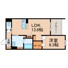 きのくに線・紀勢本線/和歌山市駅 徒歩5分 2階 築浅 1LDKの間取り