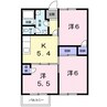 南海高野線/紀伊清水駅 徒歩8分 2階 築29年 3Kの間取り