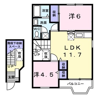 間取図 南海高野線/紀伊清水駅 徒歩4分 2階 築24年