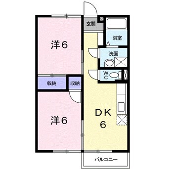 間取図 阪和線・羽衣線/紀伊駅 バス10分山村下車:停歩5分 2階 築30年