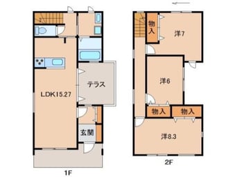 間取図 パティオ根来