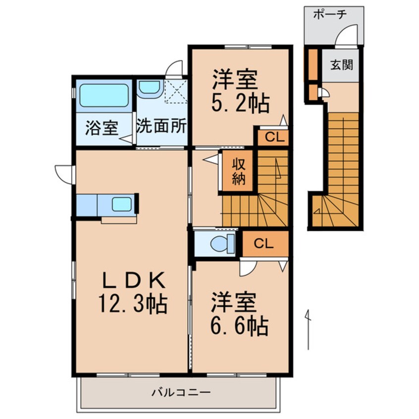 間取図 シャーメゾン有本