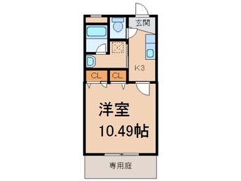 間取図 和歌山線/下井阪駅 徒歩8分 1階 築22年