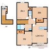 和歌山線/中飯降駅 徒歩11分 2階 築20年 3LDKの間取り