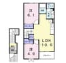 南海高野線/御幸辻駅 徒歩25分 2階 築20年 2LDKの間取り