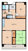 グリーンヒル波分 3LDKの間取り