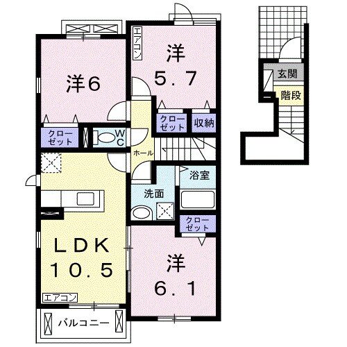 間取り図 アルコバレーノ　Ｄ